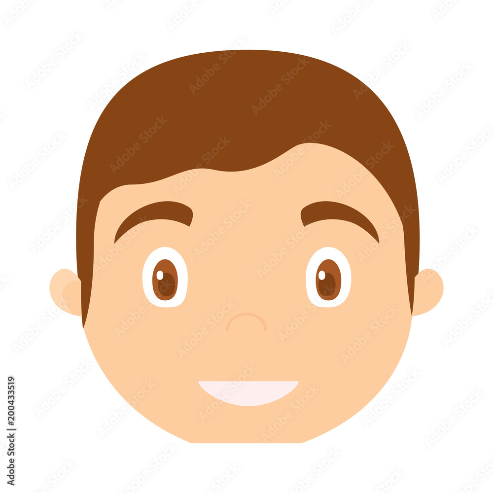 cartoon man face icon over white background, colorful design. vector illustration cartoon man face icon over white background, colorful design. vector illustration