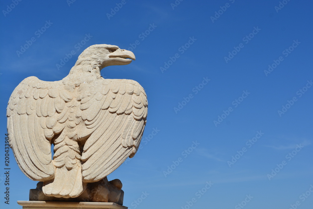 Eagle on top of Haifa facing right