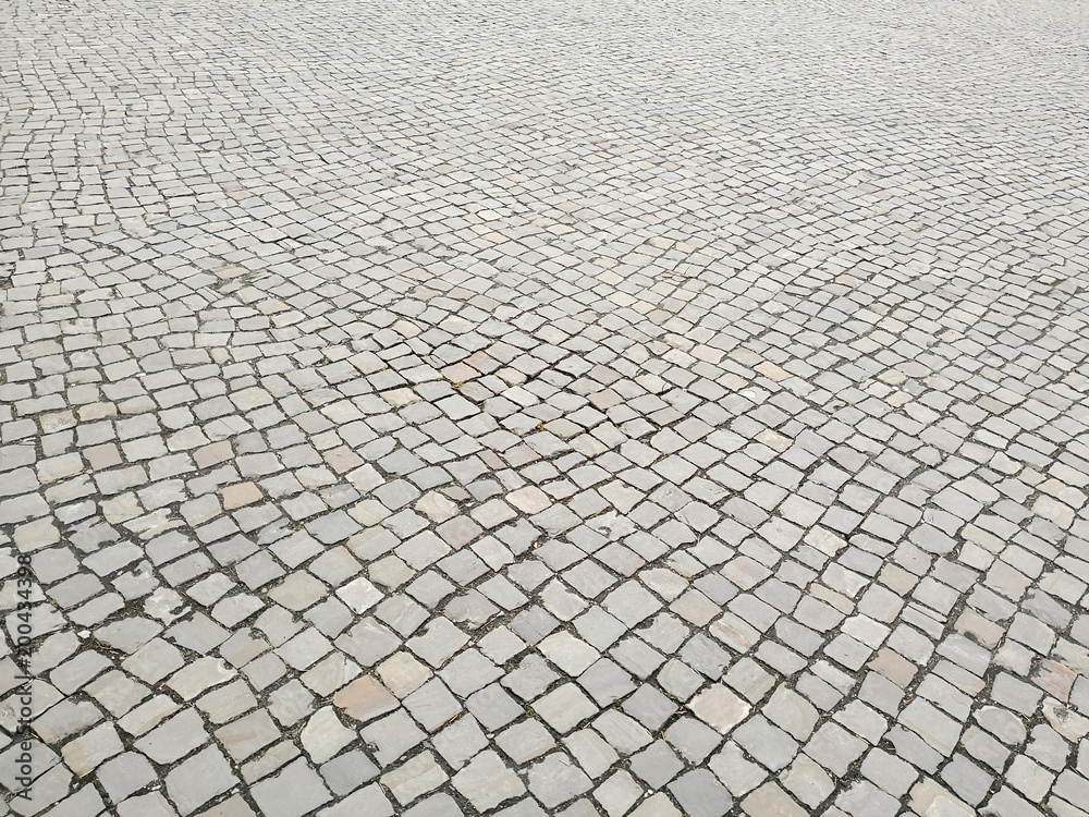 Kopfsteinpflaster gepflasterte Straße Hintergrund Textur