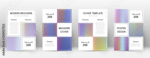 Flyer layout. Business stylish template for Brochure, Annual Report, Magazine, Poster, Corporate Presentation, Portfolio, Flyer. Admirable bright hologram cover page.