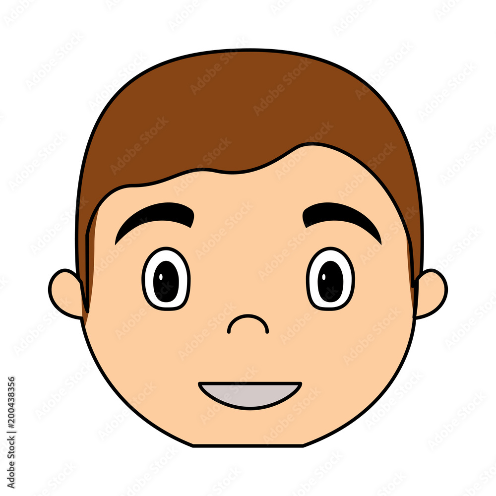 cartoon man icon over white background, colorful design. vector illustration