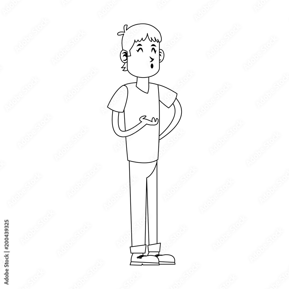 Young man cartoon vector illustration graphic design Young man cartoon vector illustration graphic design