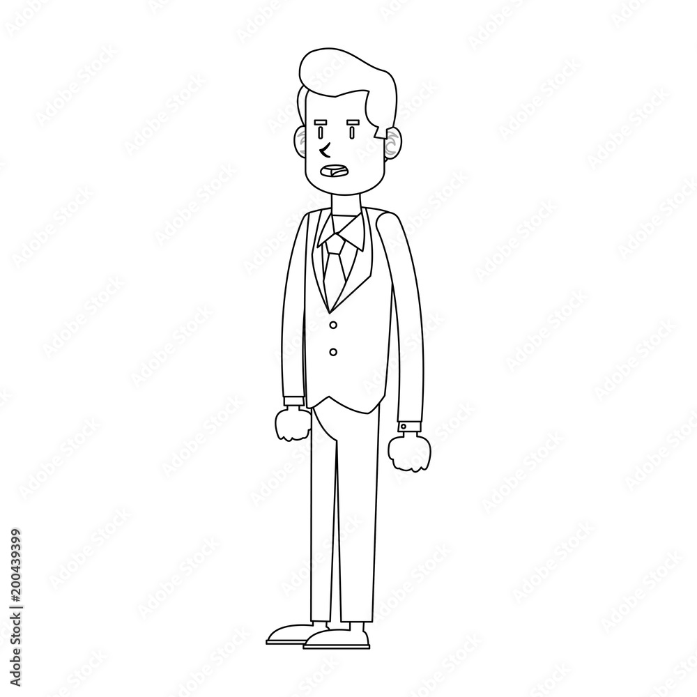 Businessman cartoon isolated vector illustration graphic design