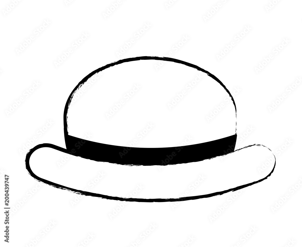 sketch of hat icon over white background, vector illustration sketch of hat icon over white background, vector illustration