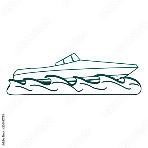 Sport boat isolated vector illustration graphic design