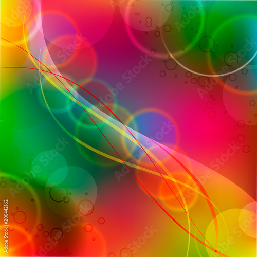 Light colorful vector geometrical background circles