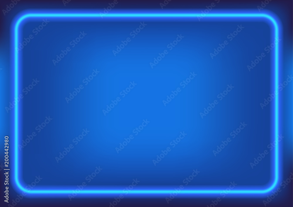 Abstract blue background with neon frame. Mesh gradient background with dark frame. Blurred Blue Template, blank, cover. A4 Vector AI10 Abstract blue background with neon frame. Mesh gradient background with dark frame. Blurred Blue Template, blank, cover. A4 Vector AI10