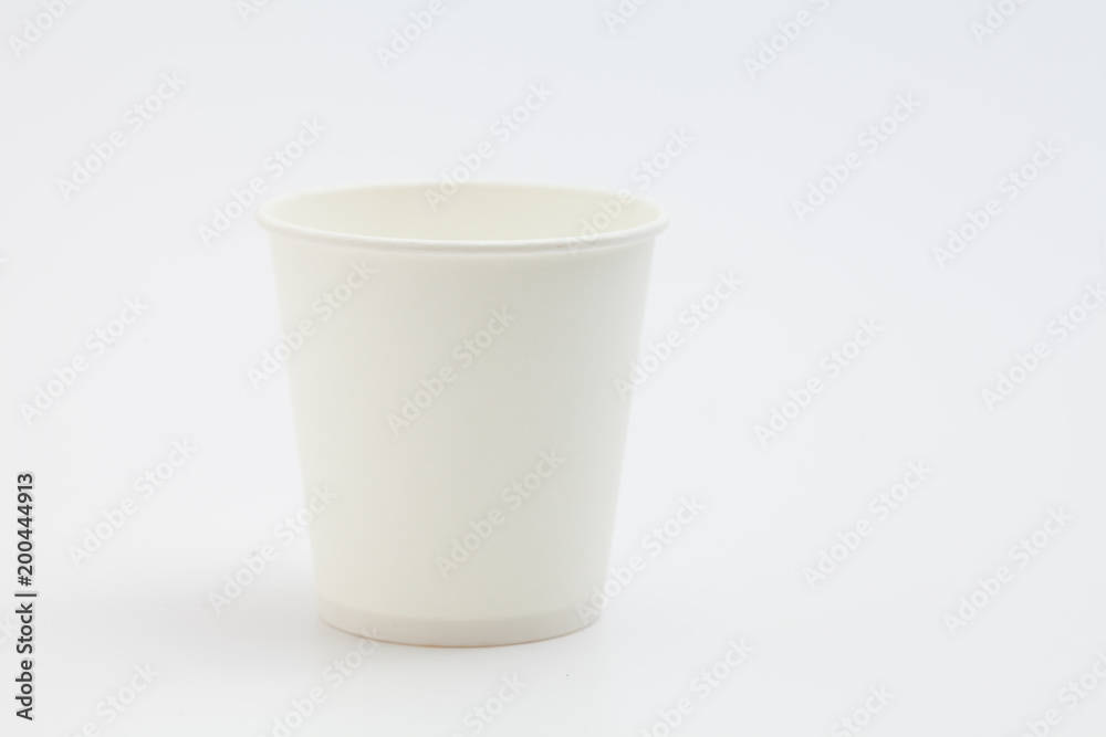 White paper cup isolated White paper cup isolated