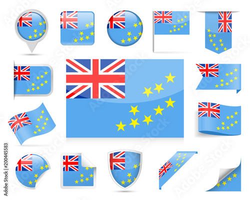 Tuvalu Flag Vector Set