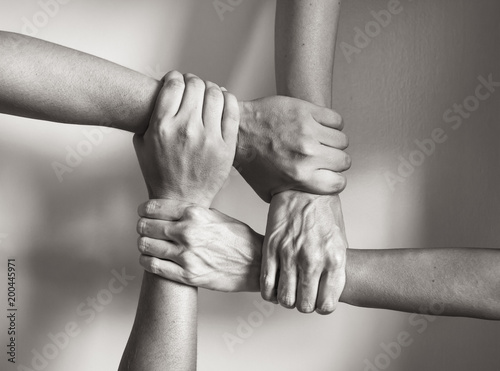 Team, working together, brother hood concept. 