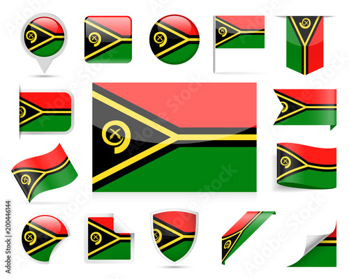 Free Download Vanuatu Flag Vector Set - GFXLoad