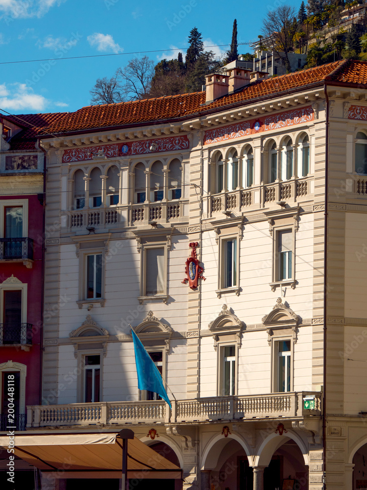 Naklejka premium Hausfassade in Locarno am Lago Maggiore