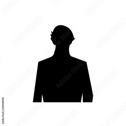 sherlock silhouette on white background, in black