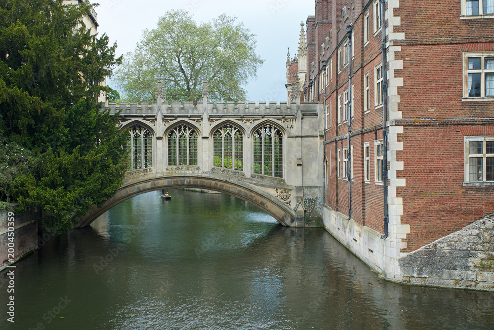 CAMBRIDGE, ENGLAND - JUNE 5, 2012: The Bridge of Sighs, St John's College, Cambridge University.