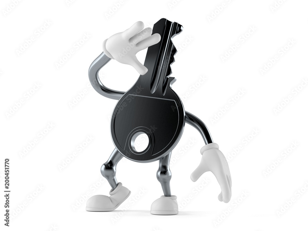 Fototapeta premium Door key character looking up