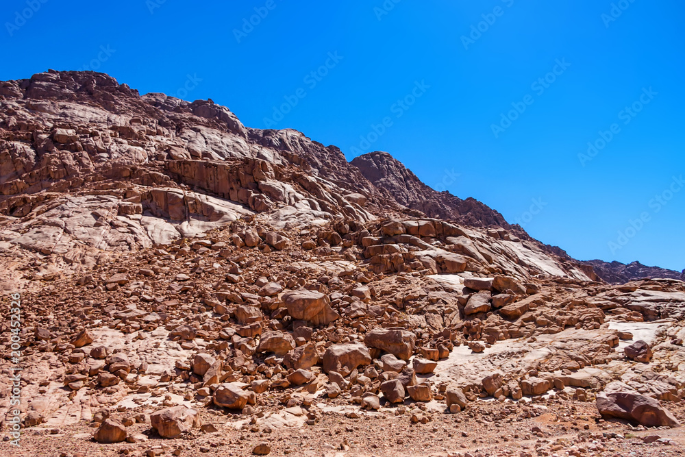 Rocks in desert on Sinai peninsula