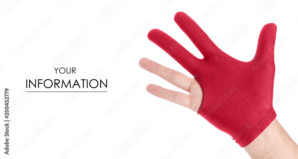 Glove for billiards pattern Glove for billiards pattern