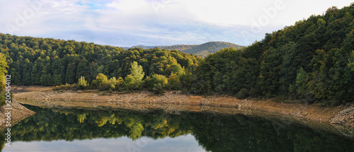 Panoramic view of a lake in Navarra
