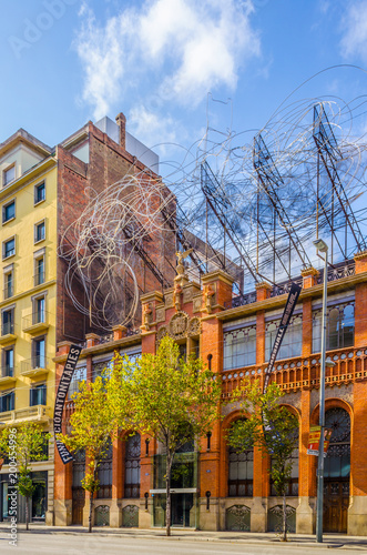 View of the Fondacion Antoni Tapies in Barcelona, Spain photo