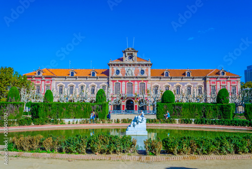 Canvas Print Parlament de Catalunya in Barcelona, Spain
