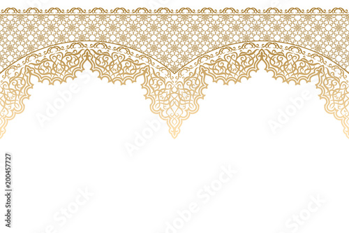 Seamless horizontal Islamic pattern