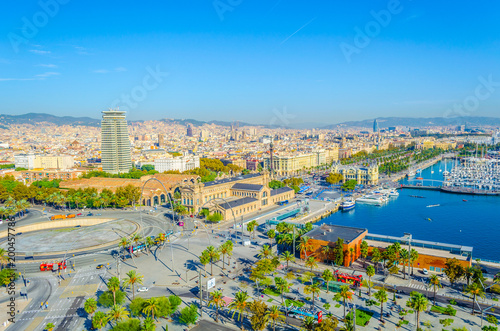 Tax collectors office, Port Authority of Barcelona building and monument a Colom, Spain photo