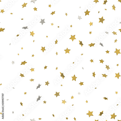 Gold glittering background vector. Star dust and golden glitter. Holidays background for web and print. Seamless pattern