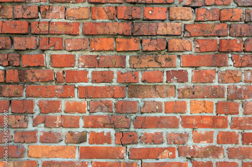 Close-up image of an old brick wall.