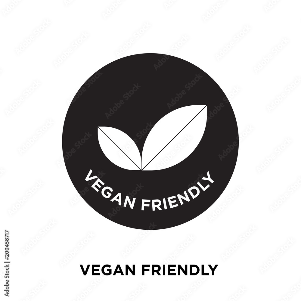vegan friendly icon on white background, in black, vector icon illustration vegan friendly icon on white background, in black, vector icon illustration