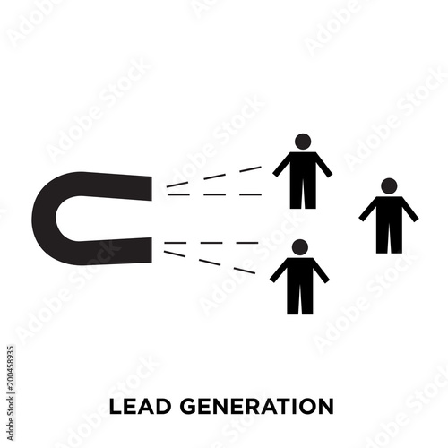 lead generation icon on whitebackground, in black, vector icon illustration  Stock Vector | Adobe Stock