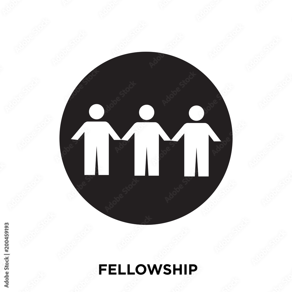 fellowship icon on white background, in black, vector icon illustration fellowship icon on white background, in black, vector icon illustration