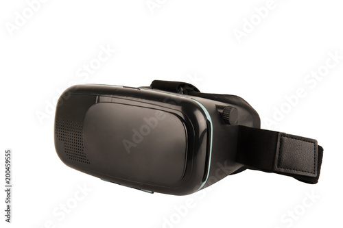 Virtual reality headset, isolated on white background. Easy way to watch movies in 3D.