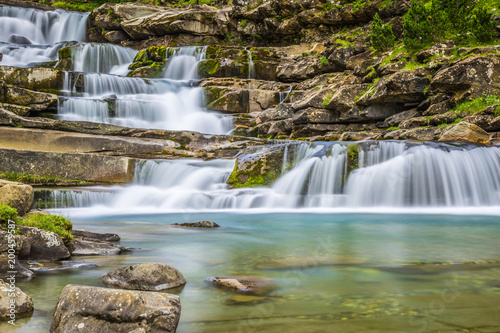 Gradas de Soaso. Waterfall in the spanish national park Ordesa and Monte Perdido  Pyrenees