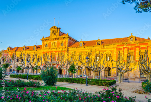 Photography Parlament de Catalunya during sunset in Barcelona, Spain