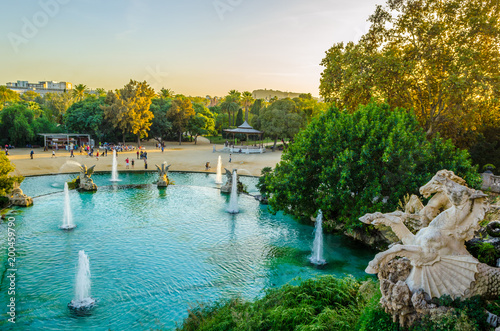 cascada monumental fountain in the ciutadella park Barcelona, Spain.