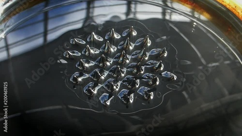 Ferromagnetic Fluid Creates Abstract Shapes