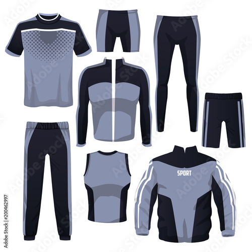 Set of sport wear collection vector illustration graphic design