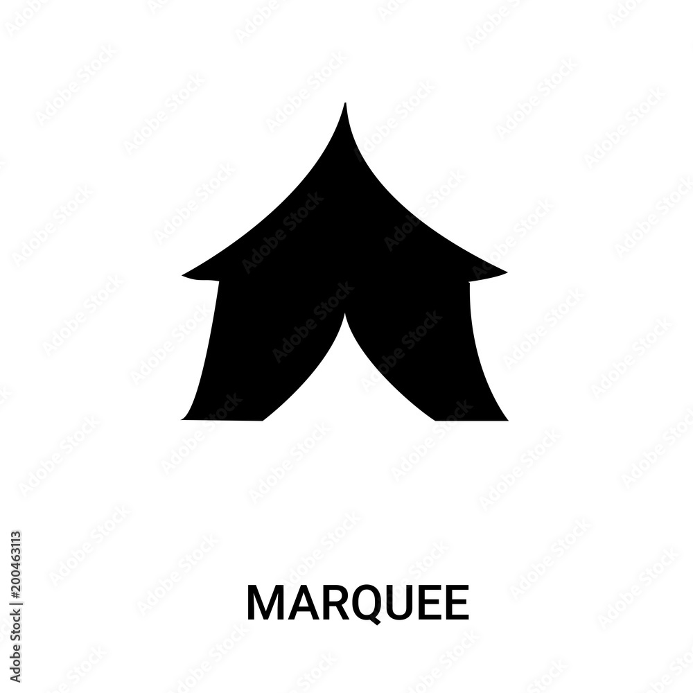 Obraz premium marquee icon on white background, in black, vector icon illustration