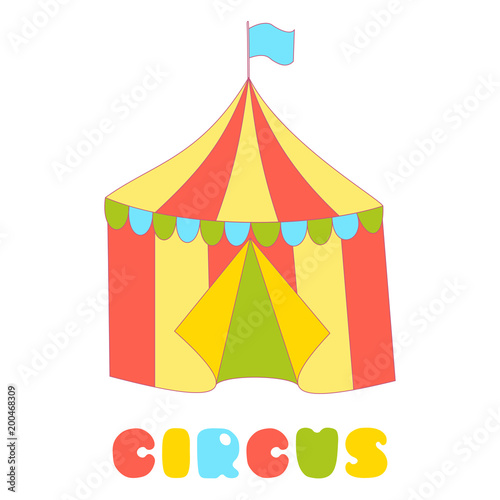 Circus tent isolated on the white background © TasiPas