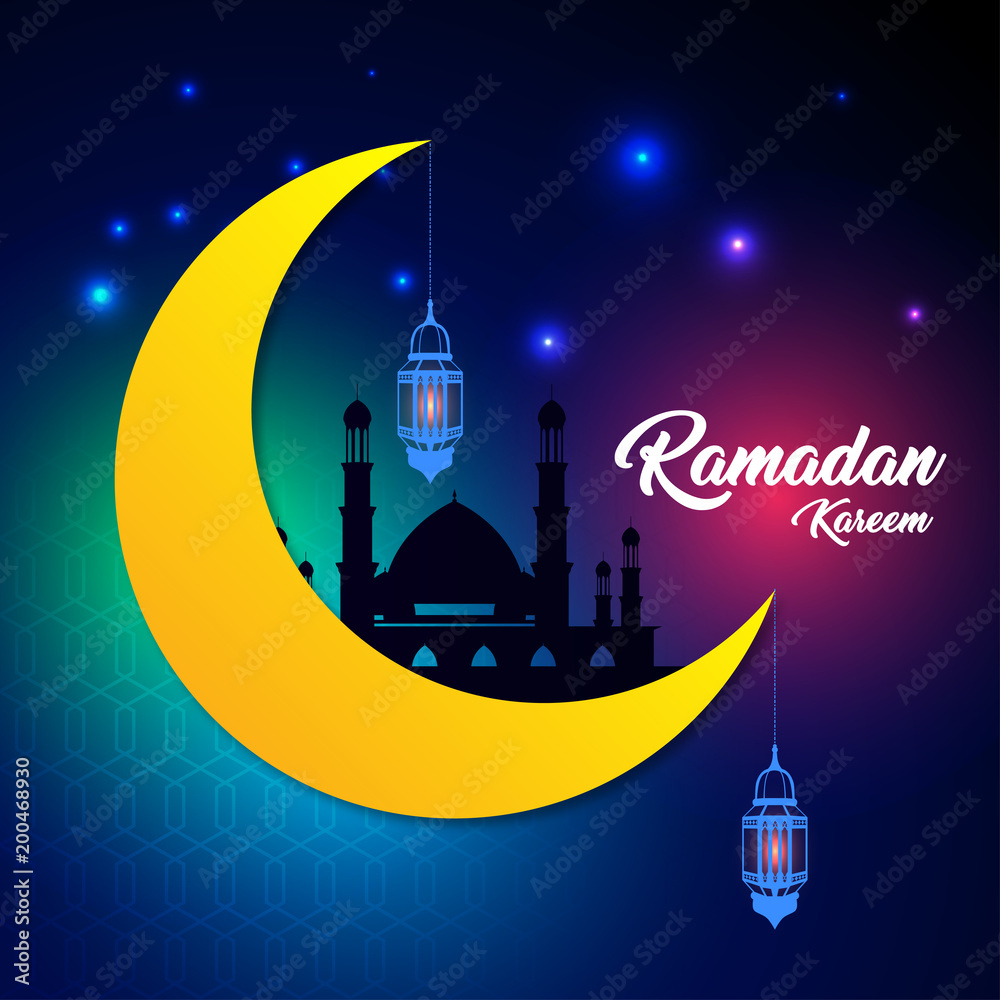 Ramadan Kareem Background with mosque Ramadan Kareem Background with mosque
