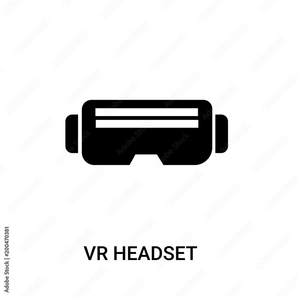 vr headset icon on white background, in black, vector icon illustration vr headset icon on white background, in black, vector icon illustration