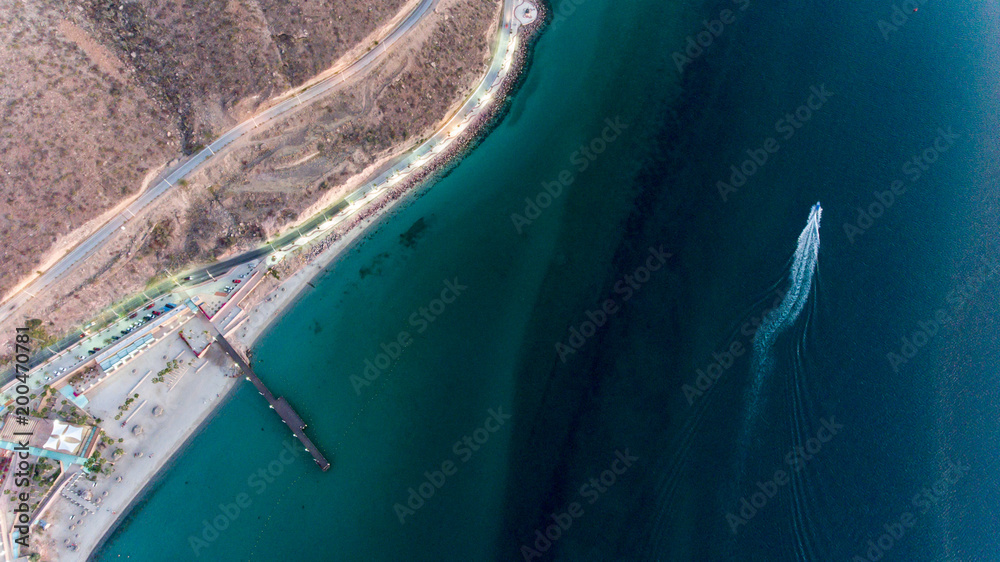 Aerial shots from La Paz bay, Baja California Sur, Mexico.