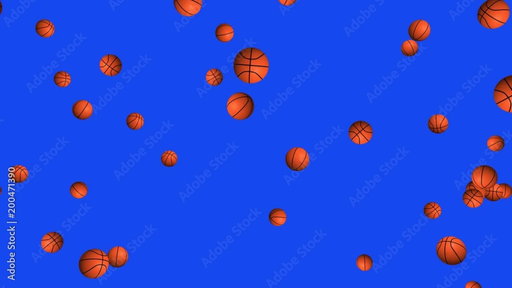 Basketball - seamless looping, blue screen and 4K Basketball - seamless looping, blue screen and 4K