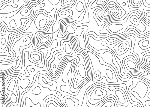 Topographic map backdrop. Conditional geography scheme and the terrain path. ...