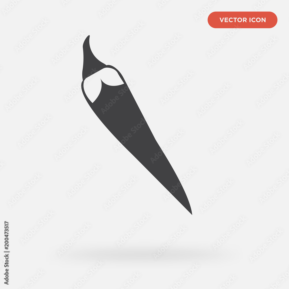 pepper icon isolated on grey background, in black, vector icon illustration pepper icon isolated on grey background, in black, vector icon illustration