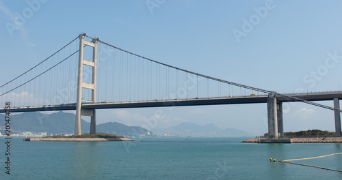 Tsing ma bridge in Hong Kong