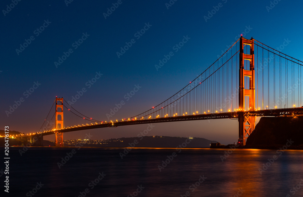 San Francisco Golden Gate Bridge at Dawn