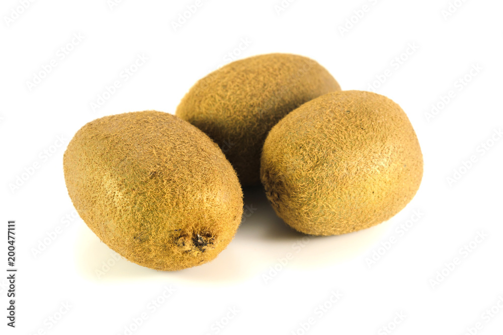 several fresh kiwi isolated on white background several fresh kiwi isolated on white background