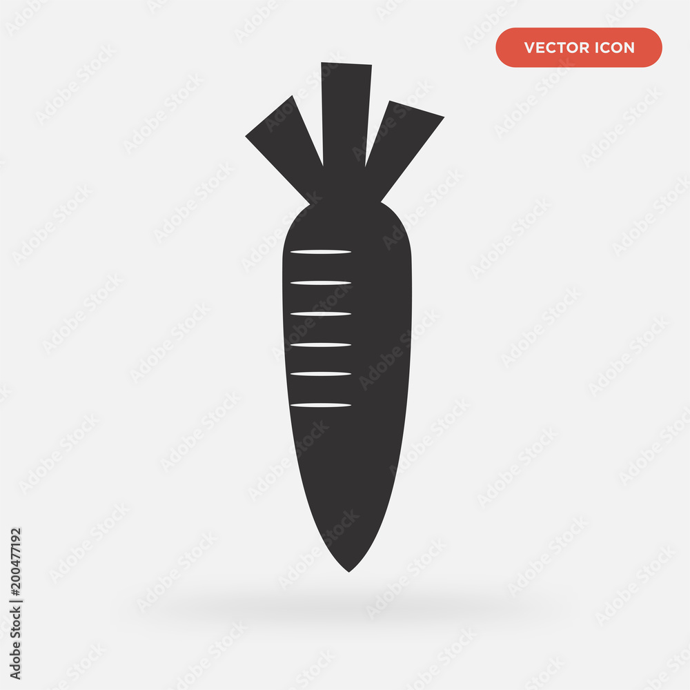 carrot icon isolated on grey background, in black, vector icon illustration carrot icon isolated on grey background, in black, vector icon illustration