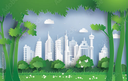  environment with green city
